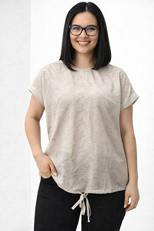 Футболка Elena&Vika 25044 beige - делук