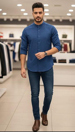 Рубашка Mary Poppins 7195 blue - делук