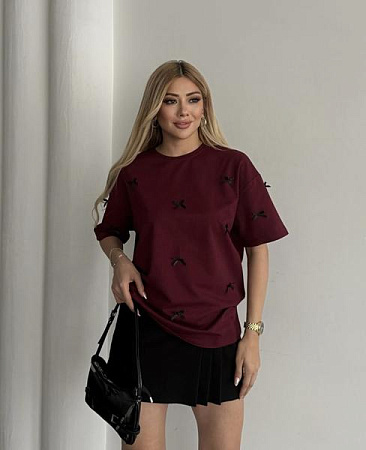 Футболка New Season F008 wine - делук