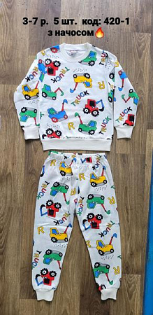 Пижама Ibambino 420-1 white-yellow - делук