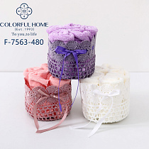 Набір серветок у подарунковій корзинці 7563-F-24 - делук