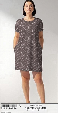 Ночнушка Trikotag T454 brown - делук
