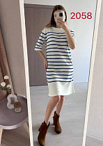 Платье Fsn 2058 white-blue - делук