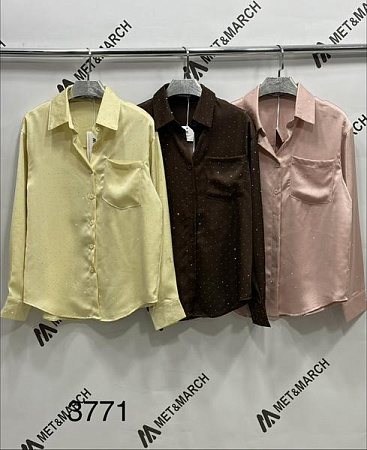 Рубашка Met&March 3771 brown - делук