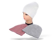 Шапка Angelica FNW006-9 на флісі mix - делук