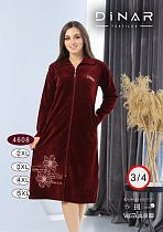 Халат Sss Annet DO-D4608 wine - делук