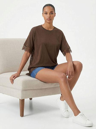 Футболка Nefertiti NF241 brown - делук