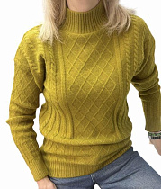 Свитер Elena&Vika 24039 olive - делук