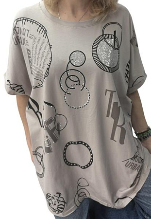 Футболка Levisha 26014 grey - делук