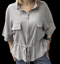 Рубашка Elena&Vika 26118 grey - делук