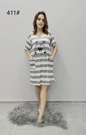 Ночнушка Anion 411 grey - делук