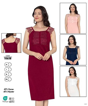 Ночнушка Cotpark 10658 white - делук