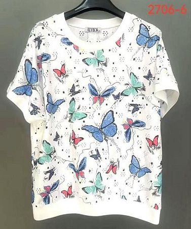 Футболка Lida 2706-6 white - делук