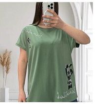 Футболка Elena&Vika 25308 green - делук