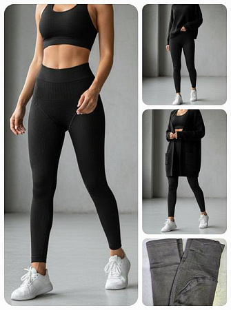 Лосины Hoan HN1008 black - делук