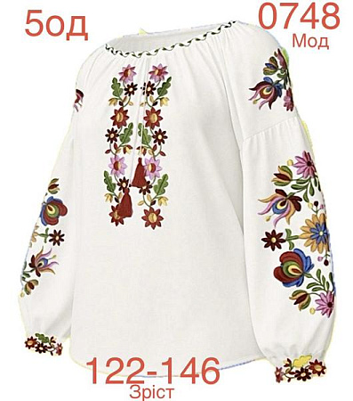 Вышиванка Надийка ND886-0748 white - делук