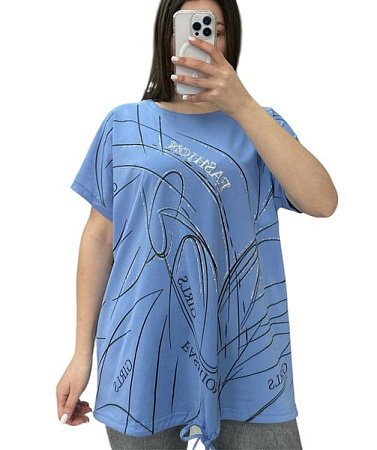 Футболка Elena&Vika 25315 l.blue - делук