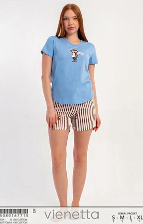 Пижама Trikotag T497 l.blue - делук