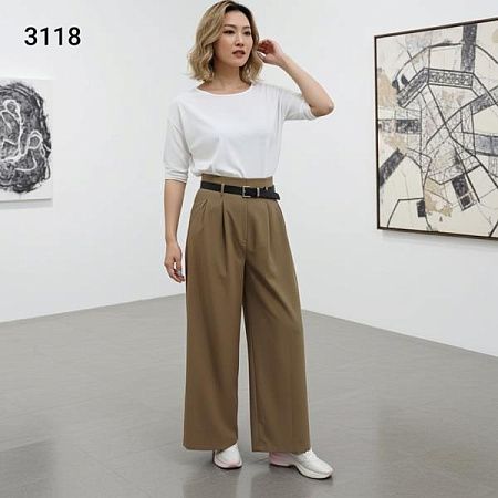 Штаны Met&March 3118 khaki - делук