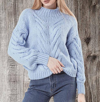 Свитер Lora LR986 l.blue - делук