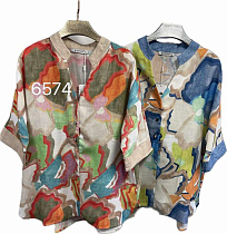 Блузка Style Nadezhda 6574 l.blue - делук