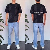 Футболка Three Black 2189 black - делук