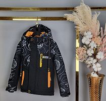 Куртка No Brand A8315 black-orange - делук