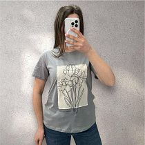 Футболка Levisha 25049 grey - делук