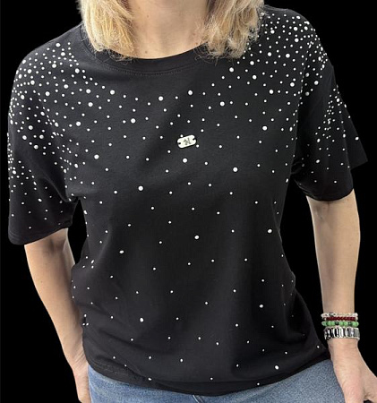 Футболка Elena&Vika 26108 black - делук