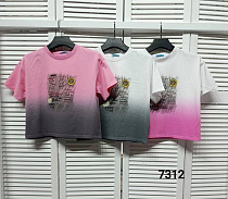 Футболка Mmc Clothes 7312 white-pink - делук