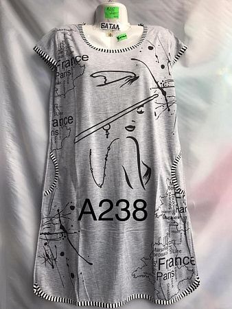 Ночнушка Xyen A238 grey - делук