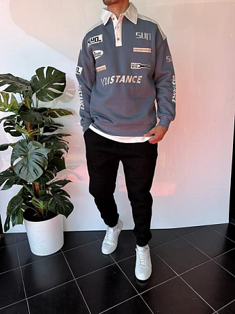 Свитер Three Black 2342 grey Свитер Three Black 2342 grey - делук