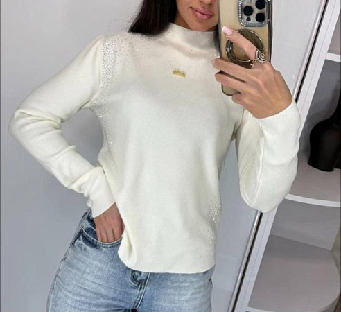 Свитер Lora LR893 white - делук