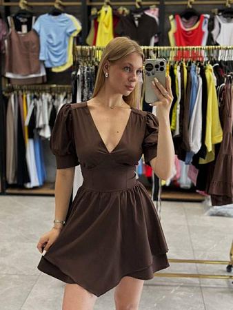 Платье Arina 1779 brown - делук