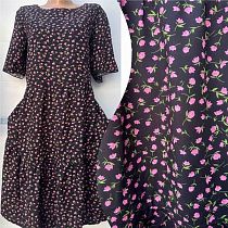 Платье Potok 773 black-pink - делук