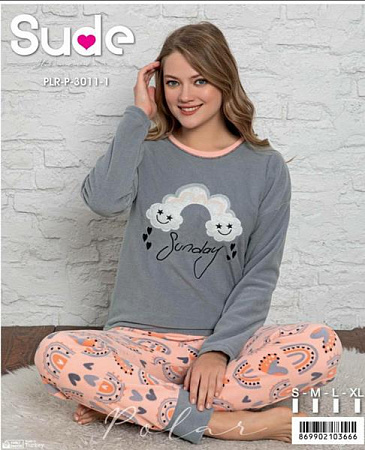 Пижама 4 Seasons 3011-1 grey - делук