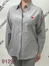 Рубашка Met&March 91291 l.grey - делук