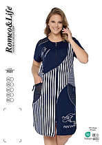 Халат Cotpark 7521 navy - делук