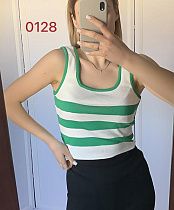 Майка Fsn 0128 white-green - делук