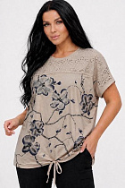 Футболка Levisha 26017 beige - делук