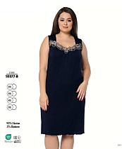 Ночнушка Cotpark 10377B navy - делук