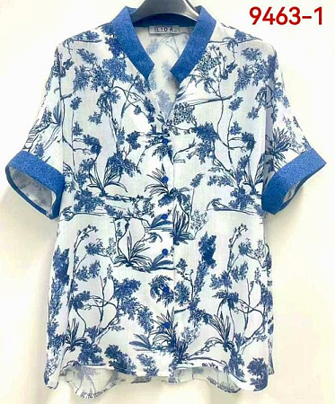 Рубашка Lida 9463-1 white-blue - делук