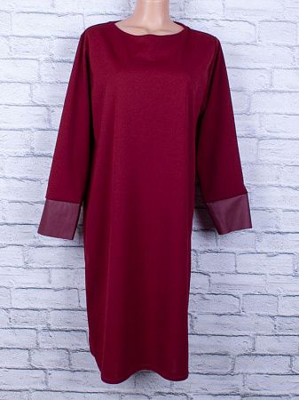 Платье П018 бордовый - делук