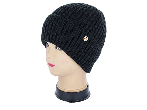 Шапка Angelica KW001-11 на флісі black - делук