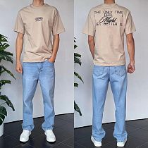 Футболка Three Black 2157 beige - делук