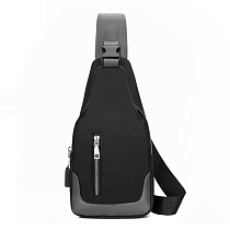 Бананка Fashion Bag PD288-3 black-grey - делук