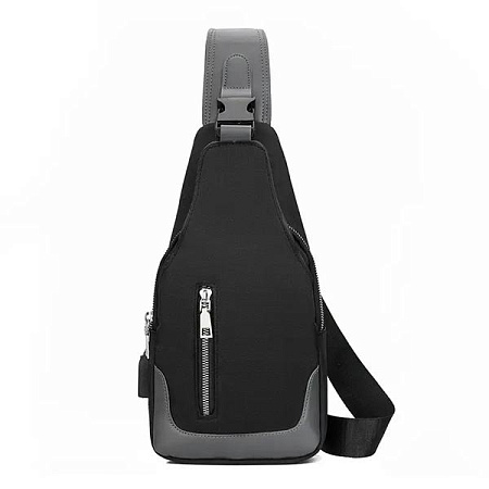 Бананка Fashion Bag PD288-3 black-grey - делук