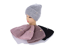 Шапка Angelica KW001-6 на флісі mix - делук