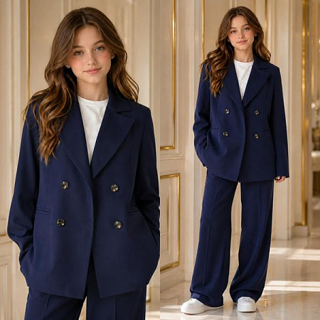 Пиджак Karolina KR832 navy - делук