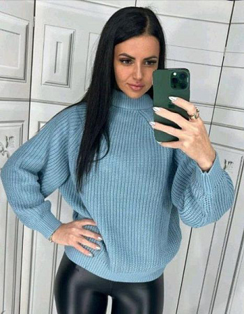 Свитер Lora LR983 l.blue - делук